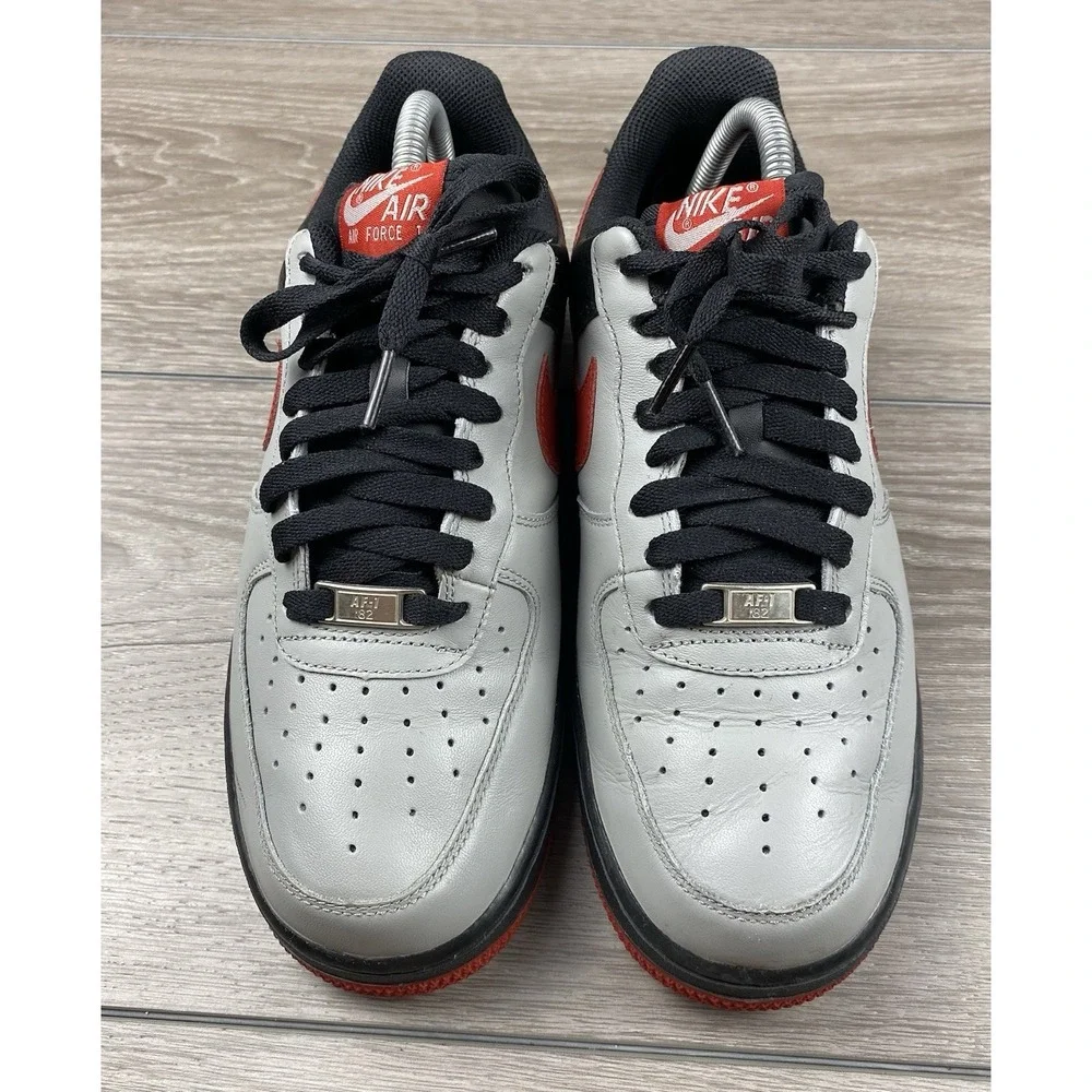 Nike Air Force 1 Low Grey Red Black‎ Mens 7.5 315122-062